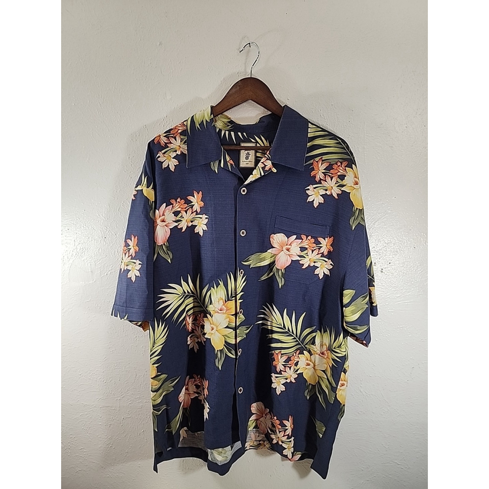 Jamaica Jaxx Tropical silk Button Down shirt Size XXL
